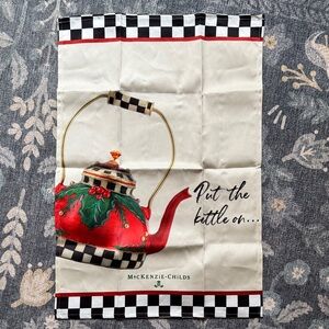 MacKenzie-Childs Festive Red Teapot Towel